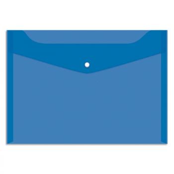 Конверт на кнопке А4 OfficeSpace 150мкм синий/10   Fmk12-5 / 220897